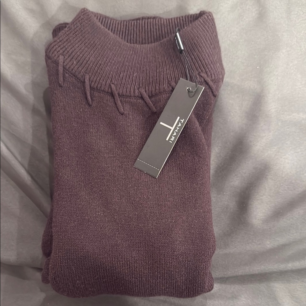 t Tahari Women's Brown Sweater